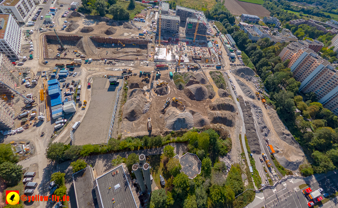 02.09.2023 - eine neue Baugrube auf dem Alexisquartier in Neuperlach